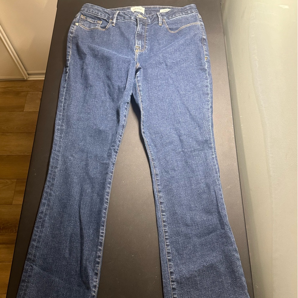 Frame jeans size 33 mini Boot blue.  Like new only worn once - size was too big.